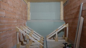 So sieht die Unterkonstruktion des Pelletlagers aus So sieht die Unterkonstruktion des Pelletlagers aus